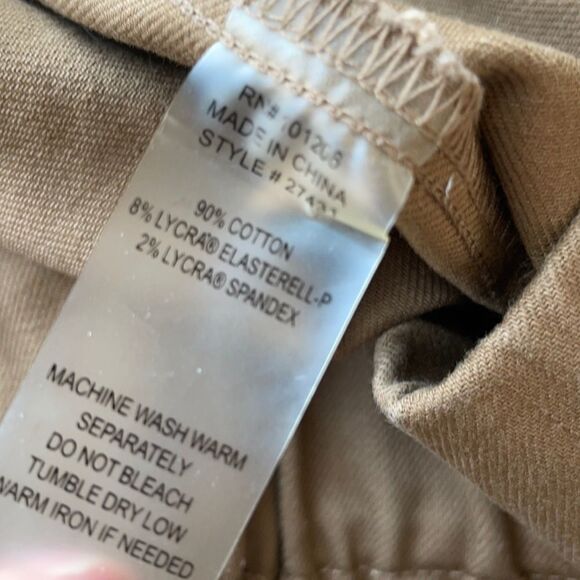 Soft Surroundings Tan Metro Pull On Snap Leg Pants - S - Picture 5 of 6